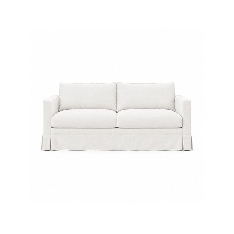 Karlstad 3 Seater Long Skirt Sofa Cover-Canvas Ivory