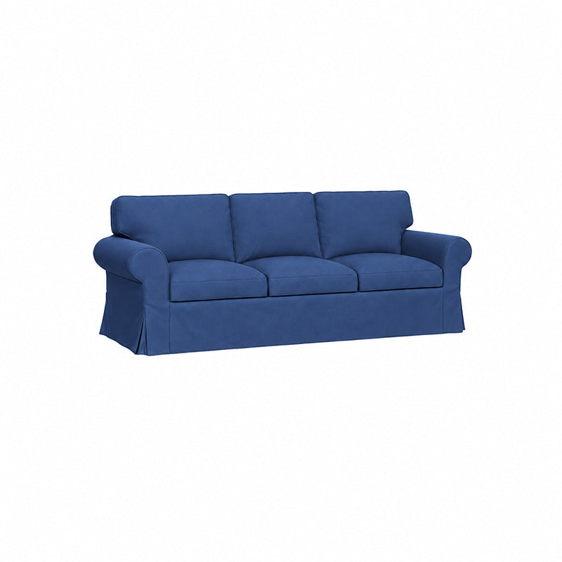Ektorp 3.5 Seater Sofa Cover-Canvas Deep blue
