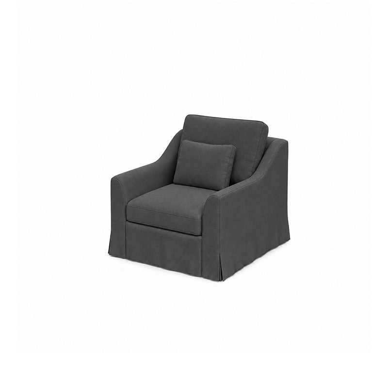 Färlöv Armchair Cover-Corduroy Ash Gray