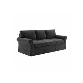POTTERY BARN Basic 3-Seater Sofa Cover-Chenille Graphite