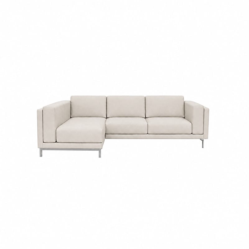 Nockeby 3 Seat Sofa with Left Chaise Cover-Chenille Buttermilk