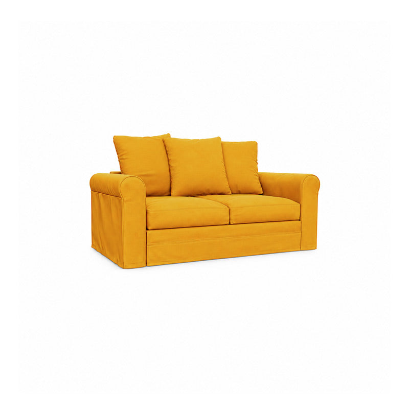 Grönlid 2 Seater Sofa Cover-Velvet yellow