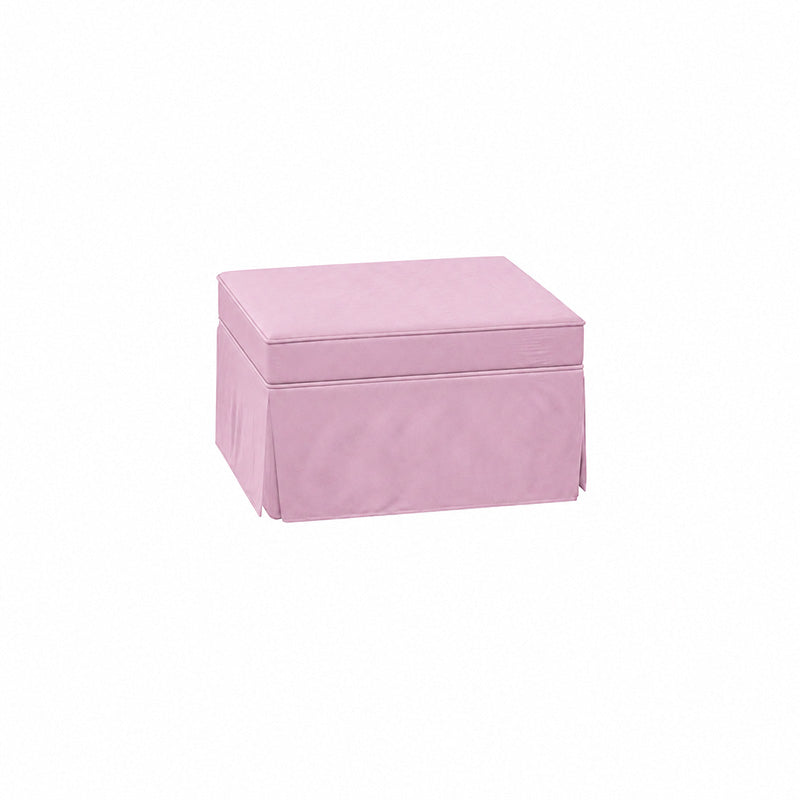 Pottery Barn Basic Ottoman-Structural Weave blush pink