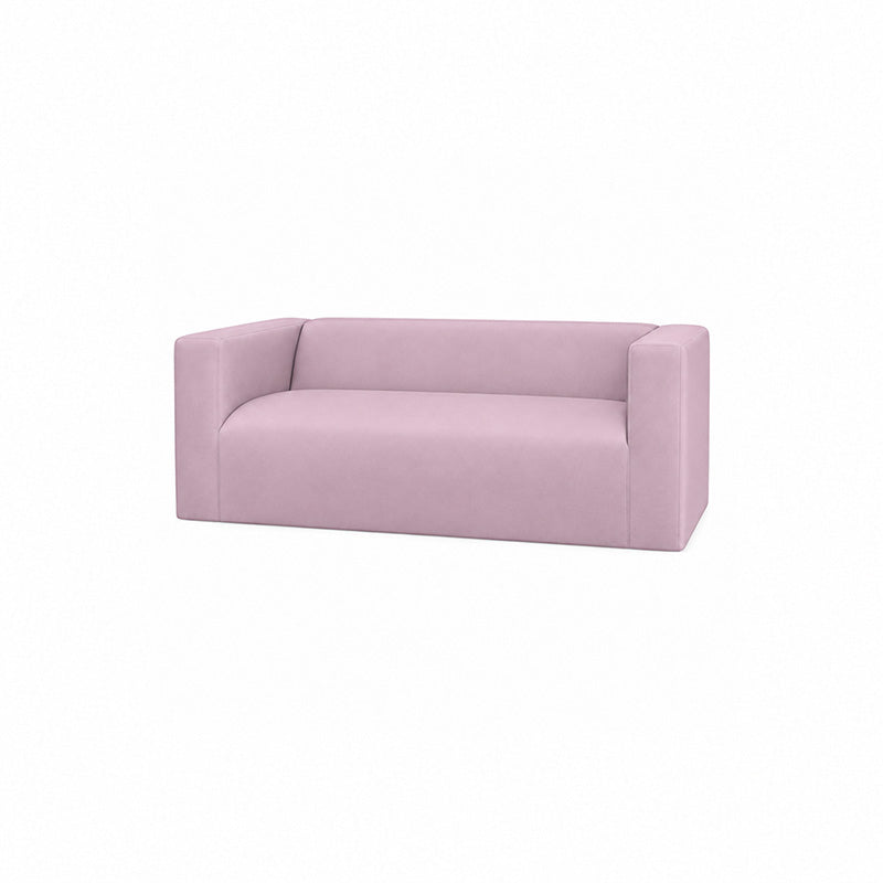 Klippan 2 Seater LongSkirt Sofa Cover-Velvet Dusty rose