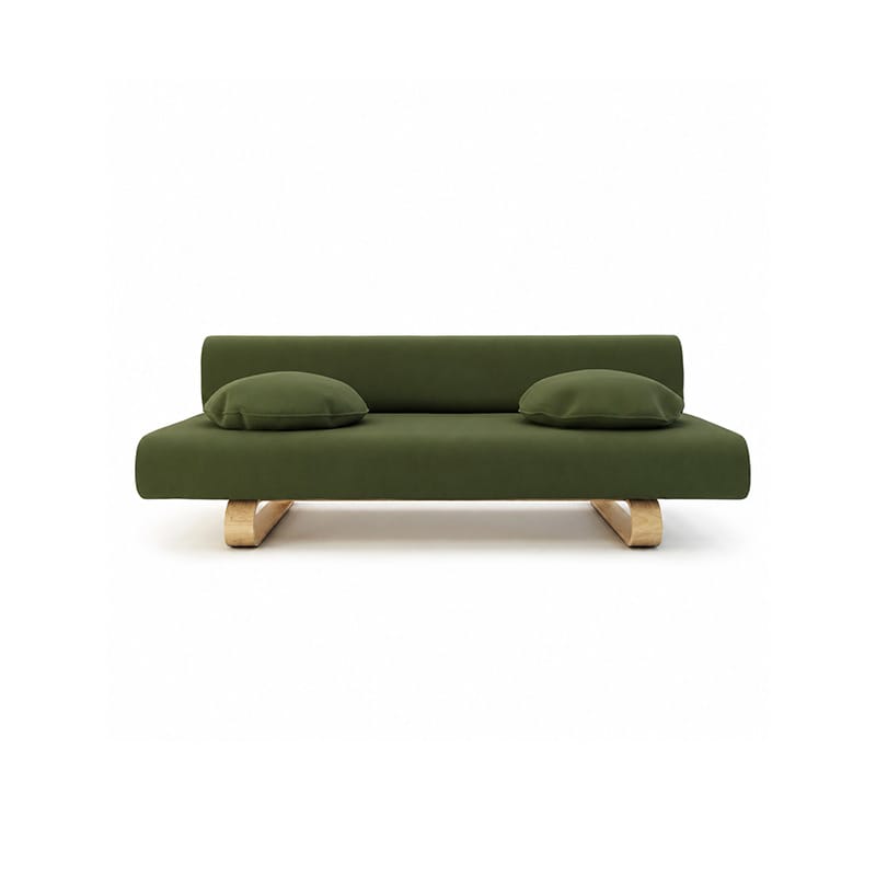 Allerum Sofa Bed Cover-Velvet olive