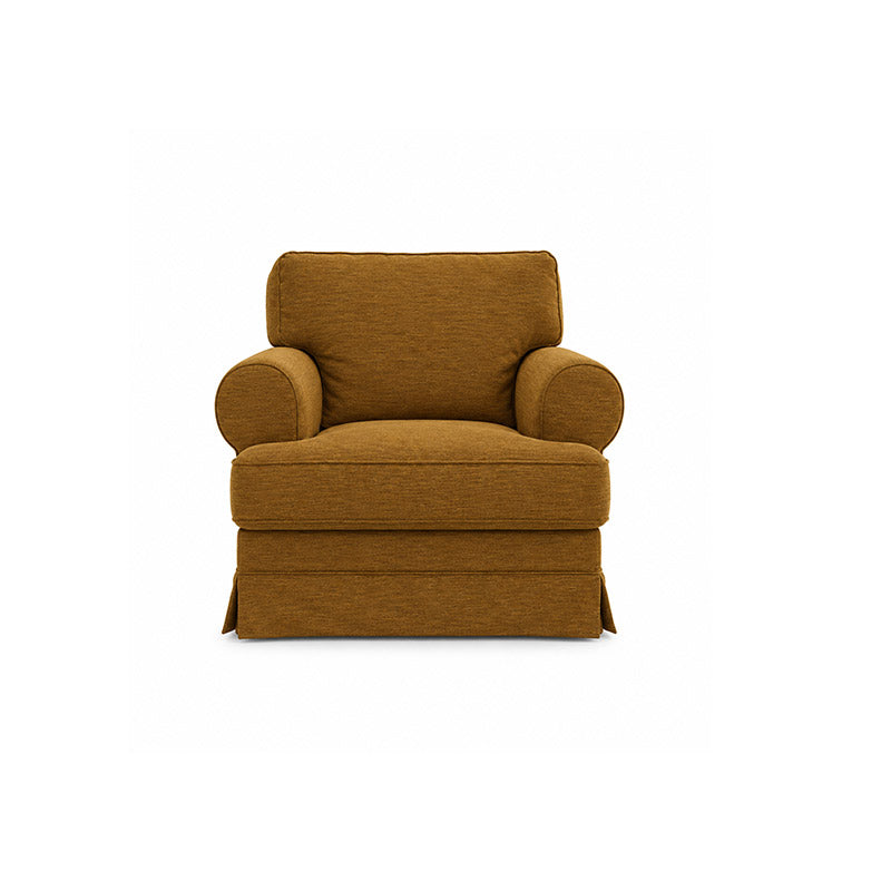 Barkaby Armchair Cover-Patterned Weave Antique Gold