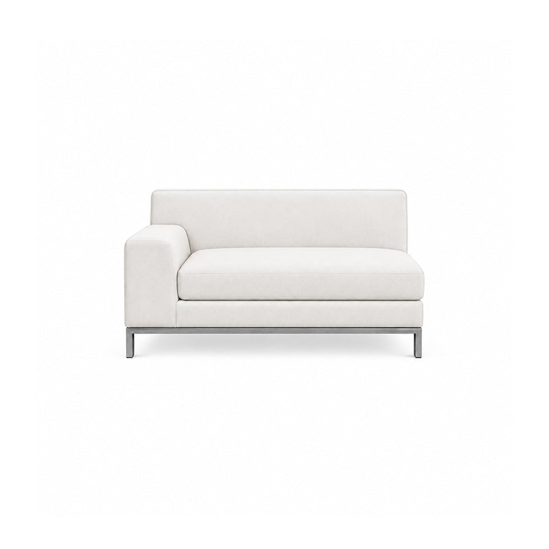 Kramfors 2 Seater Sofa with Left Arm Cover-Corduroy Silver White