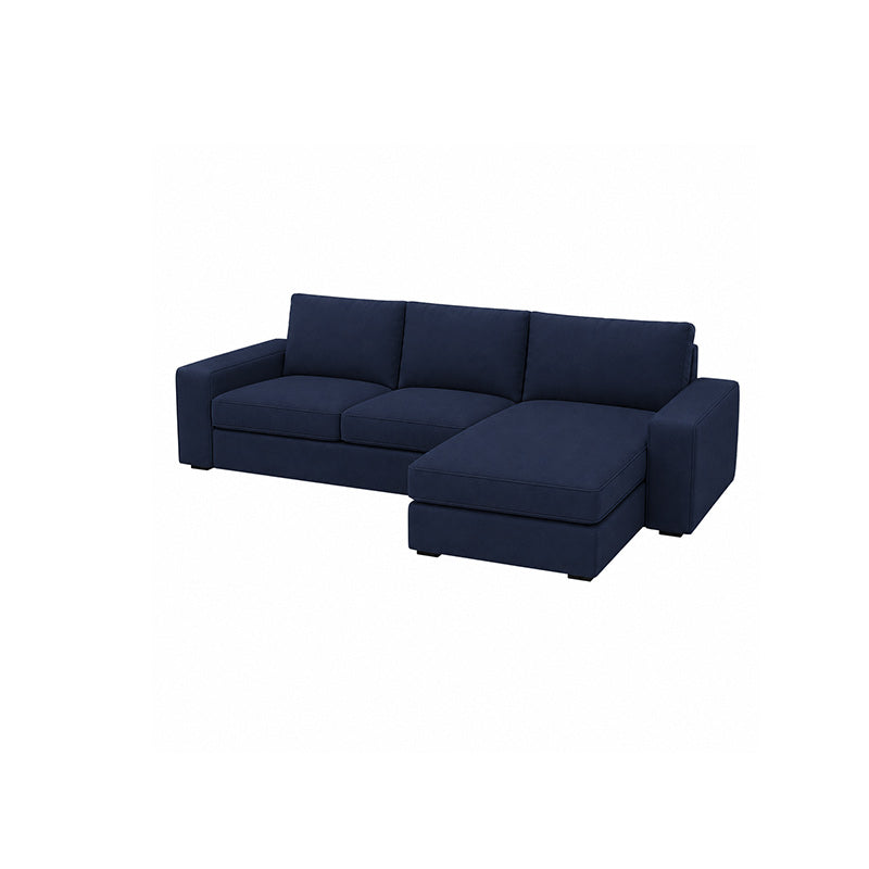 Funda de sofá KIVIK de 4 plazas con chaise longue, tejido estructural, rosa empolvado