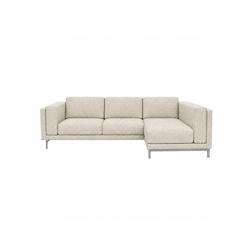 Nockeby 3 Seat Sofa with Right Chaise Cover-Patterned Weave Cream