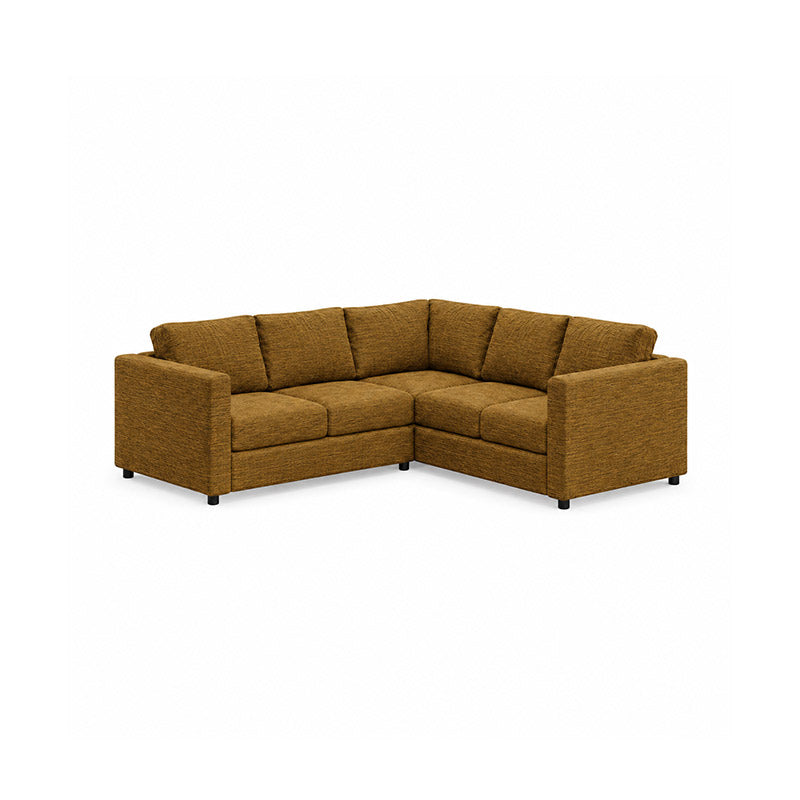 Finnala 4 Seat Corner Sofa Cover-Patterned Weave Antique Gold