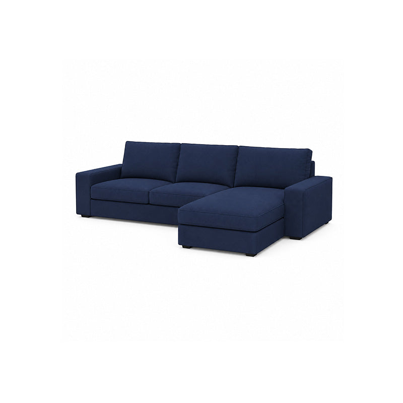 KIVIK 3-Seat Sofa Set with Chaise-Chenille Midnight