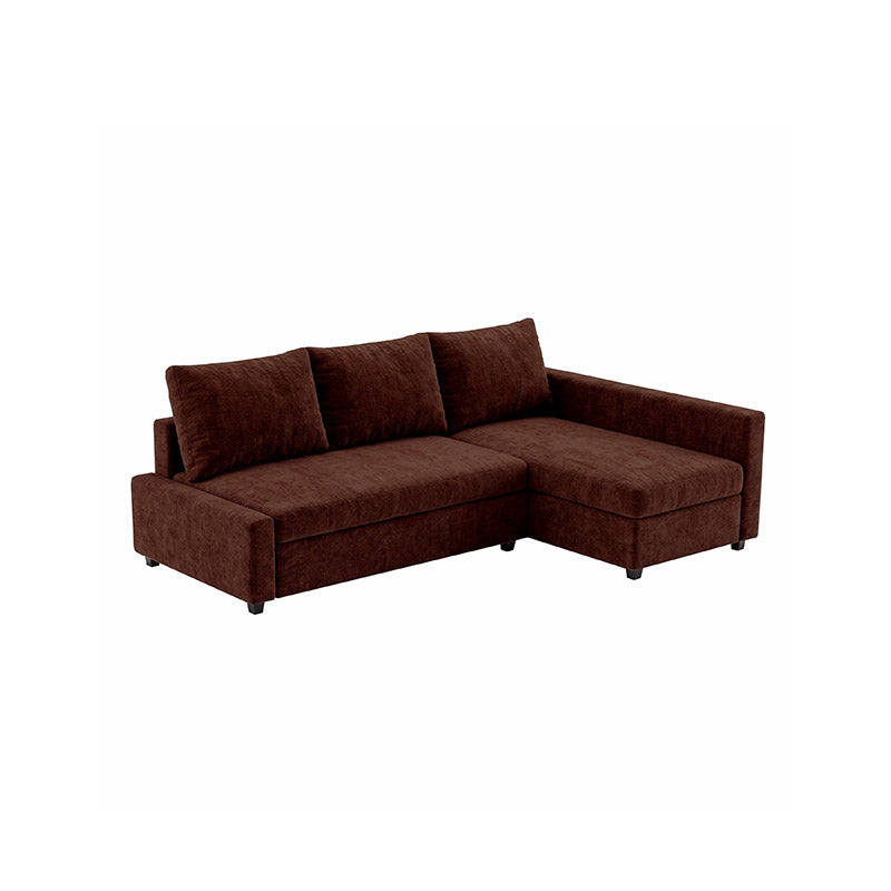 FRIHETEN Sofa Bed with Right Chaise Cover-Chenille Chestnut