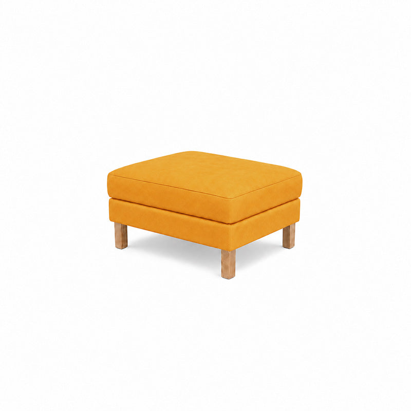 Karlstad Footstool Cover-Structural Weave mango