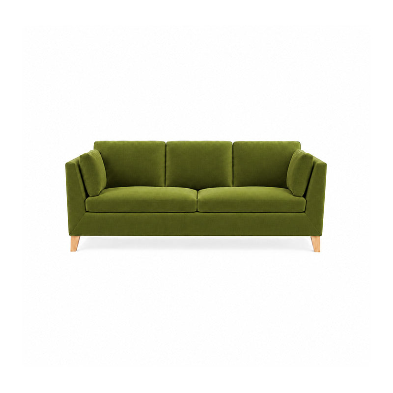 Stockholm 3 Seater Sofa Cover-Velvet olive