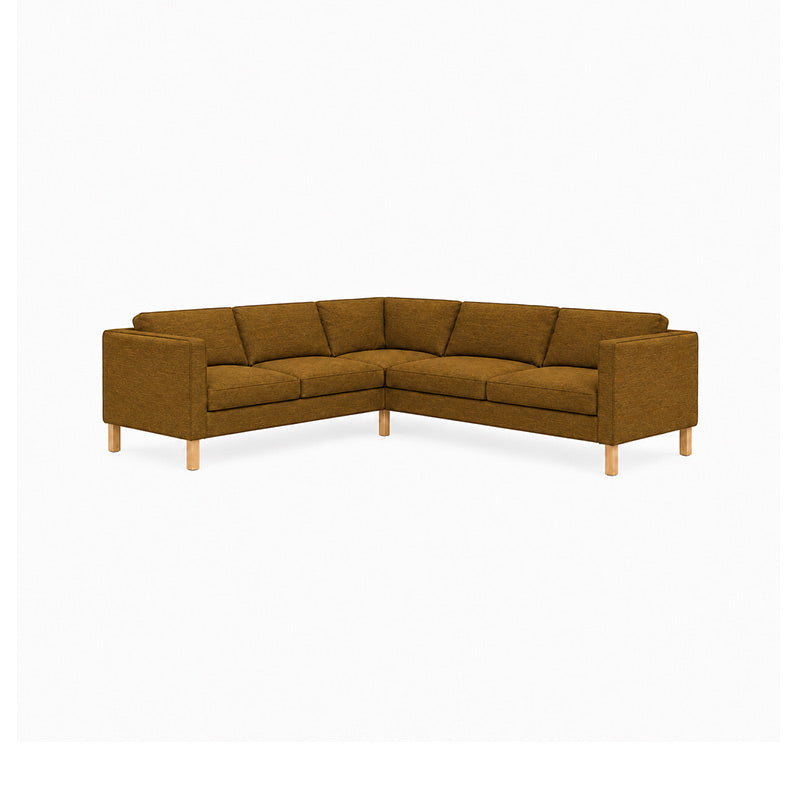 KARLSTAD Corner Sofa Cover (2+3)-Patterned Weave Antique Gold