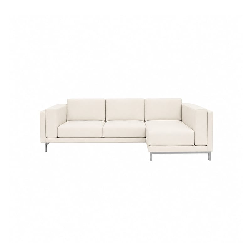 Nockeby 3 Seat Sofa with Right Chaise Cover-Structural Weave Cream