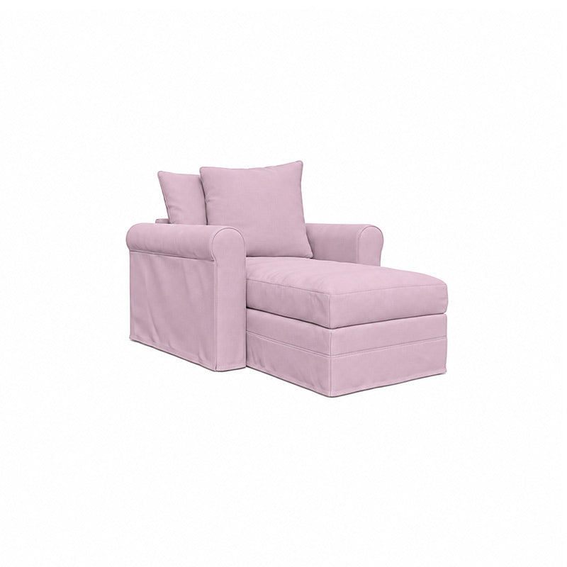 Grönlid Chaise Lounge Cover-Velvet Dusty rose