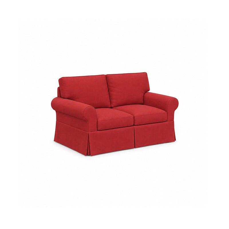 Pottery Barn Basic 2 Seater Sofa-Chenille Burnt Brick