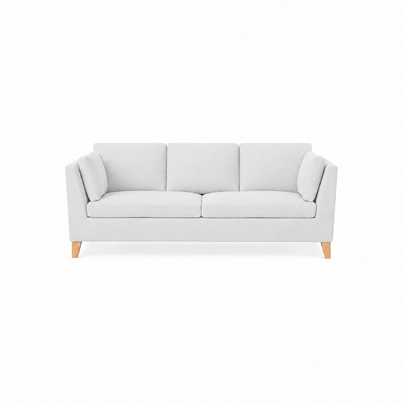Stockholm 3 Seater Sofa Cover-Canvas Pure white