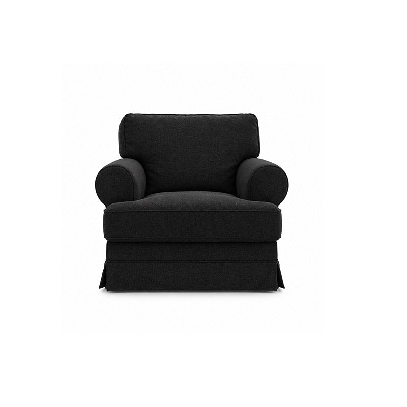 Barkaby Armchair Cover-Chenille Black