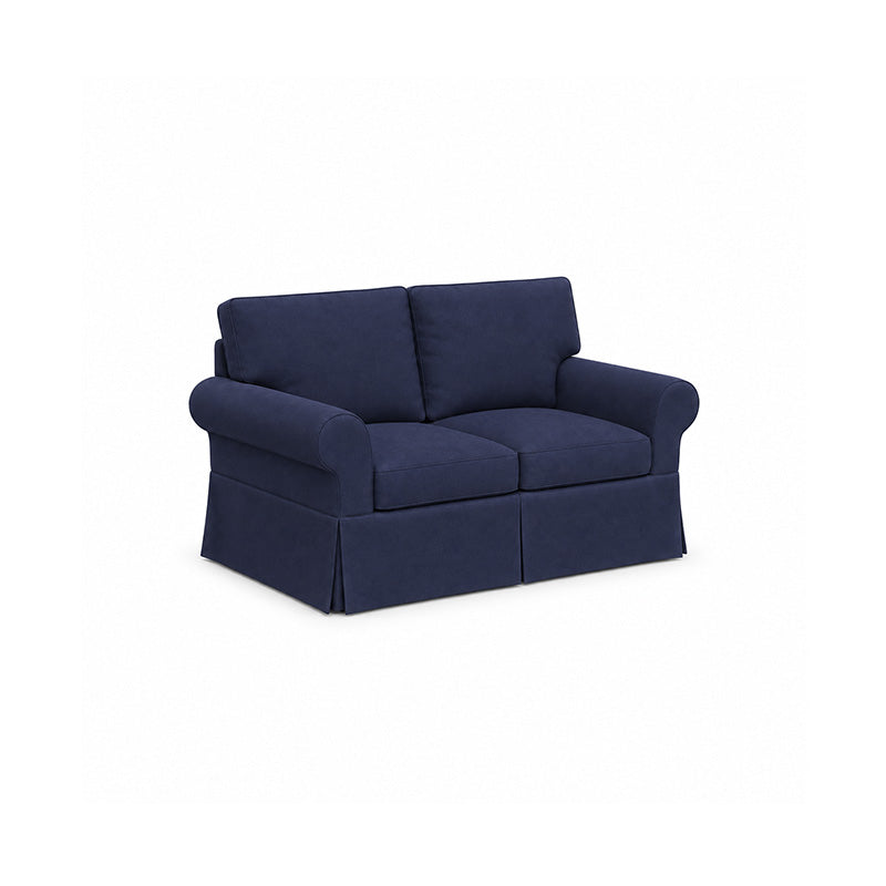 Pottery Barn Basic 2 Seater Sofa-Microfiber Navy blue