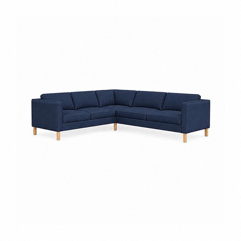 KARLSTAD Corner Sofa Cover (2+3)-Structural Weave navy