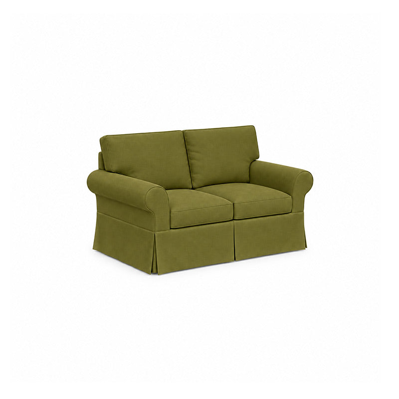 Pottery Barn Basic 2 Seater Sofa-Velvet olive