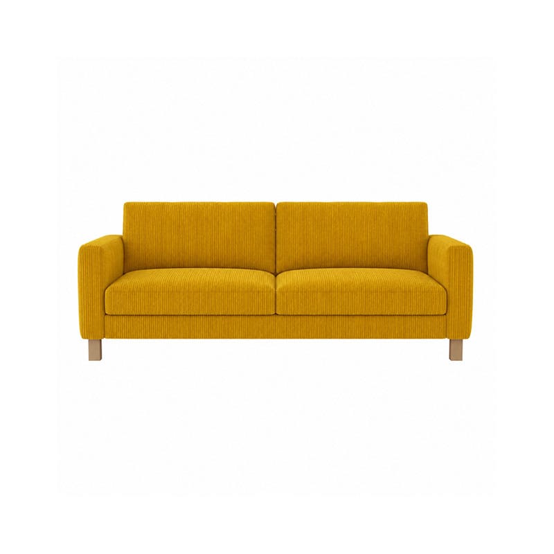 KARLSTAD 3-Seat Sofa Cover-Corduroy Mustard