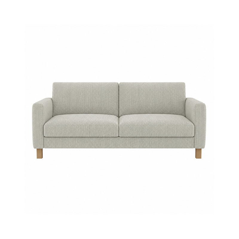 KARLSTAD 3-Seat Sofa Cover-Corduroy Silver White