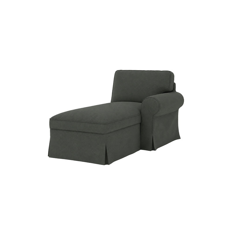 Funda EKTORP chaise longue con brazo derecho-microfibra menta