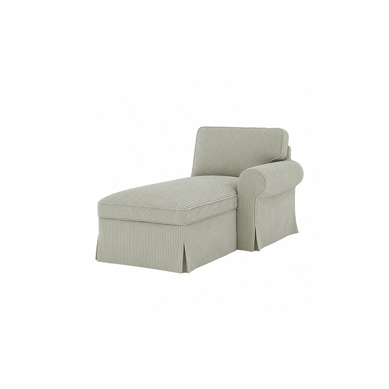 Funda EKTORP chaise longue con brazo derecho-microfibra menta
