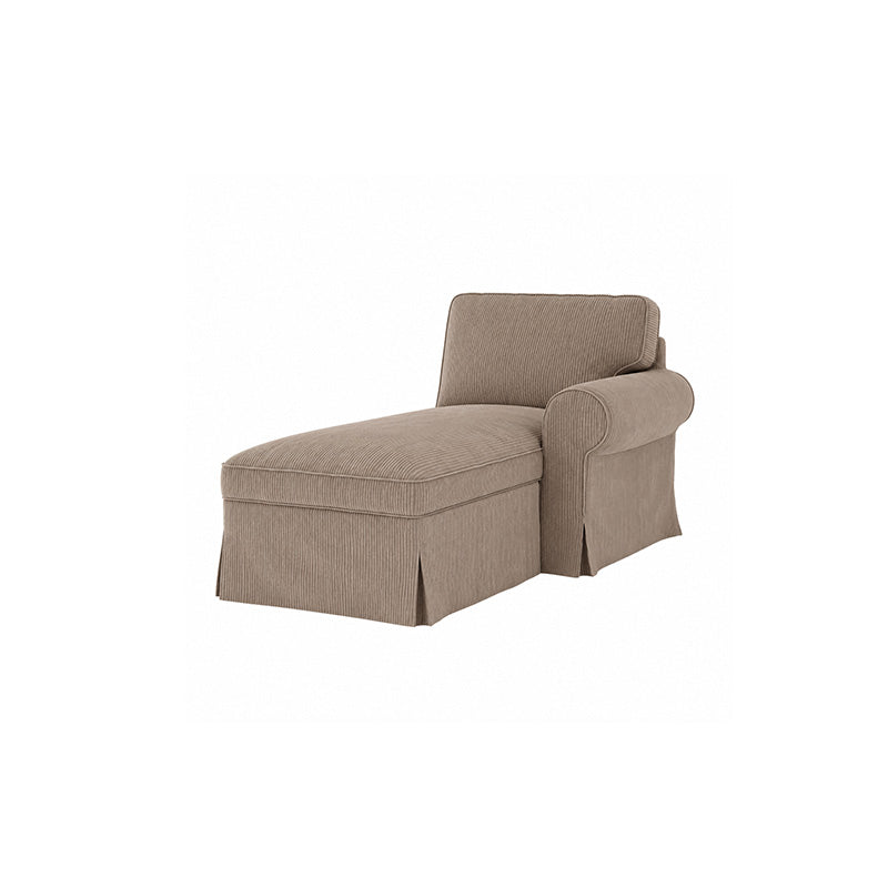 Funda EKTORP chaise longue con brazo derecho-microfibra menta