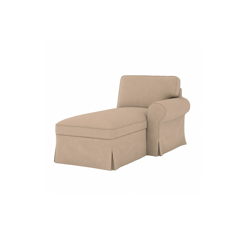 Funda EKTORP chaise longue con brazo derecho-microfibra menta