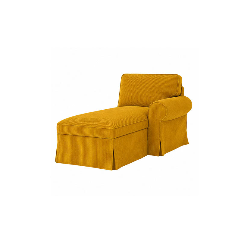 Funda EKTORP chaise longue con brazo derecho-microfibra menta
