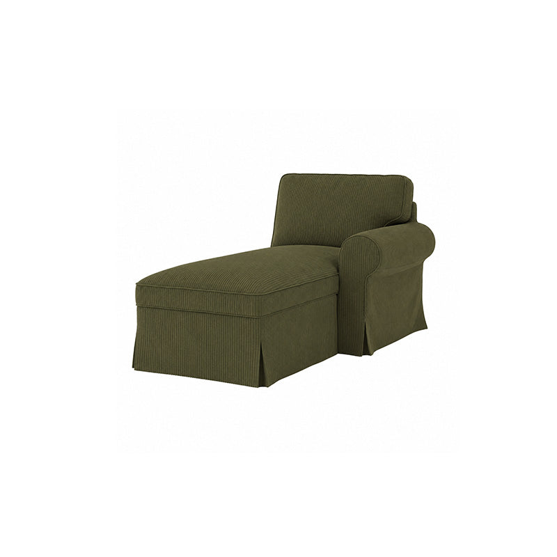 Funda EKTORP chaise longue con brazo derecho-microfibra menta