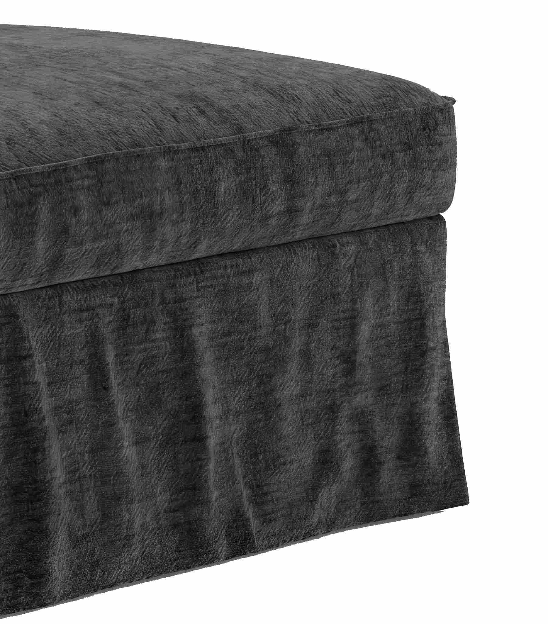 Funda EKTORP para chaise longue con reposabrazos izquierdo - chenilla grafito