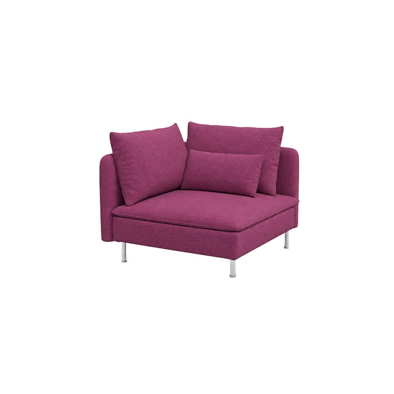 SODERHAMN Corner Section Sofa Cover-Canvas Berry plum
