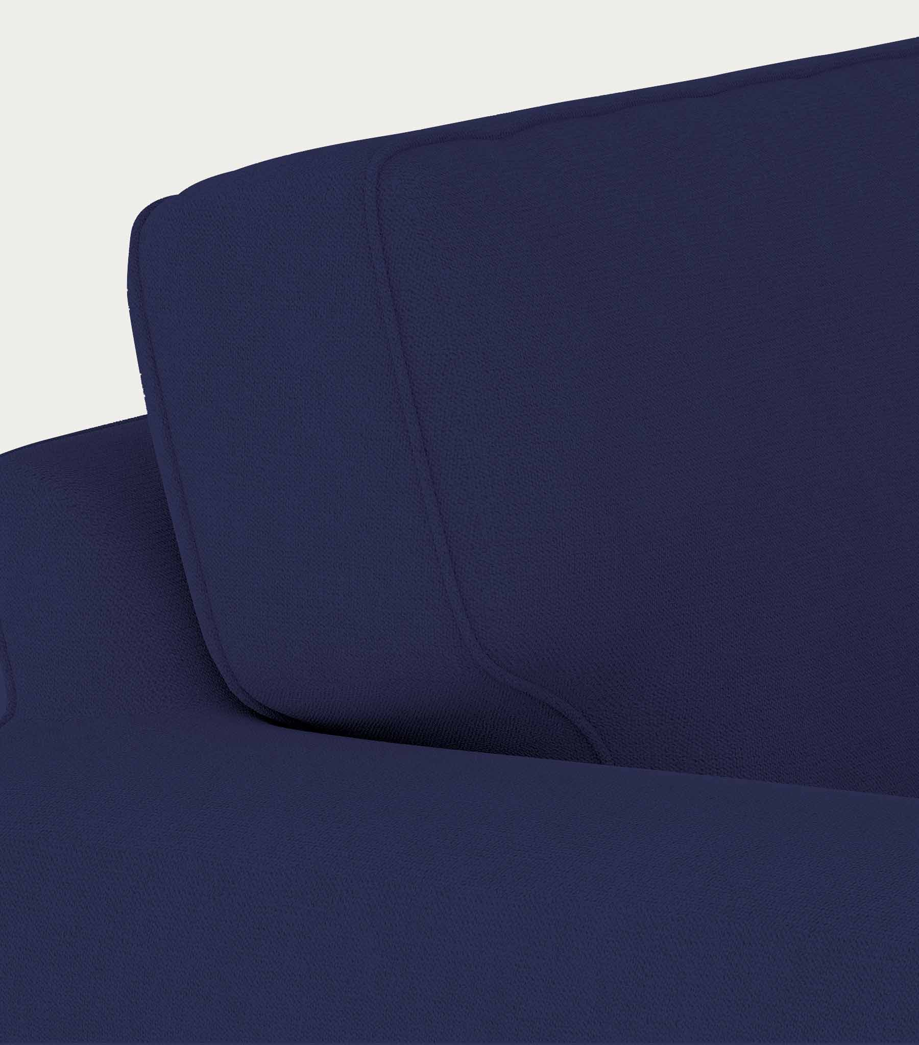 Funda de sofá EKTORP de 3 plazas con chaise longue - Microfibra azul marino