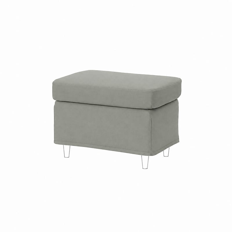 STRANDMON Footstool Cover-Corduroy Gray
