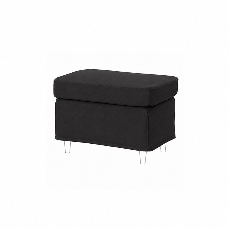 STRANDMON Footstool Cover-Microfiber Black