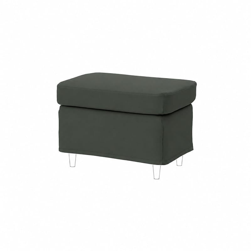 STRANDMON Footstool Cover-Canvas Charcoal