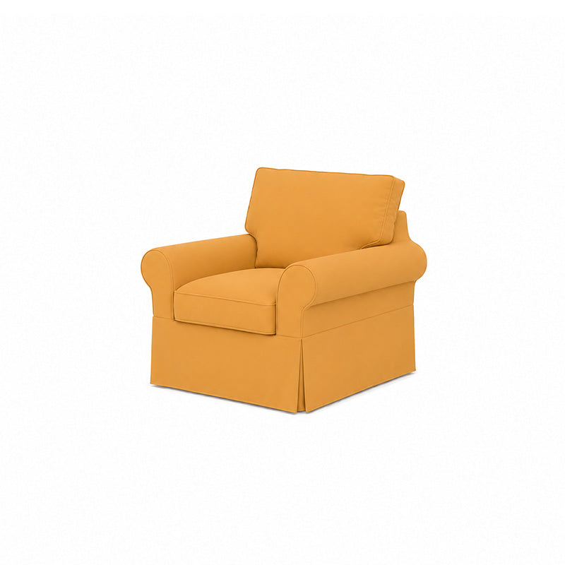 POTTERY BARN Basic Chair Cover-Canvas Mango
