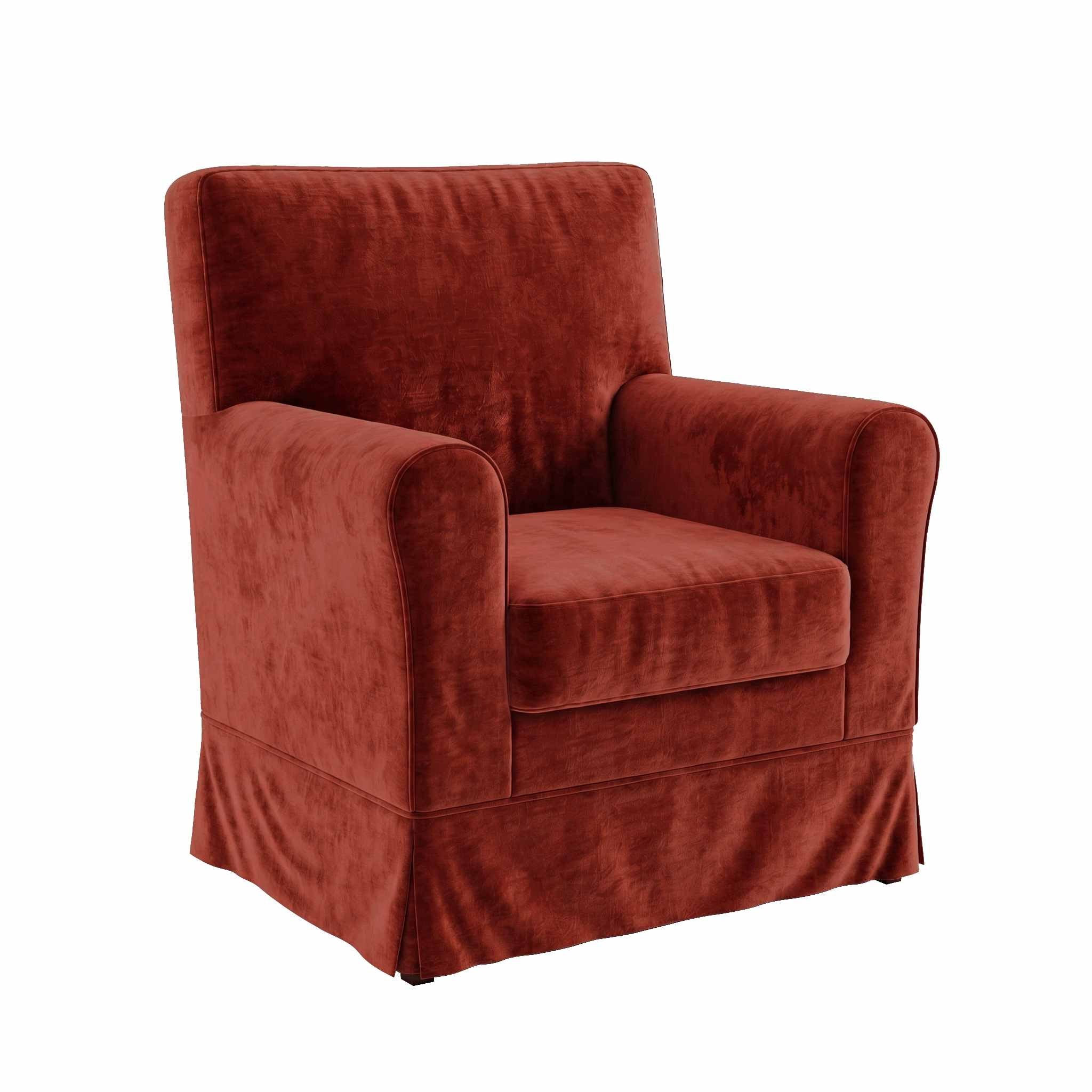 Funda de sillón EKTORP Jennylund - Chenilla Ladrillo Quemado