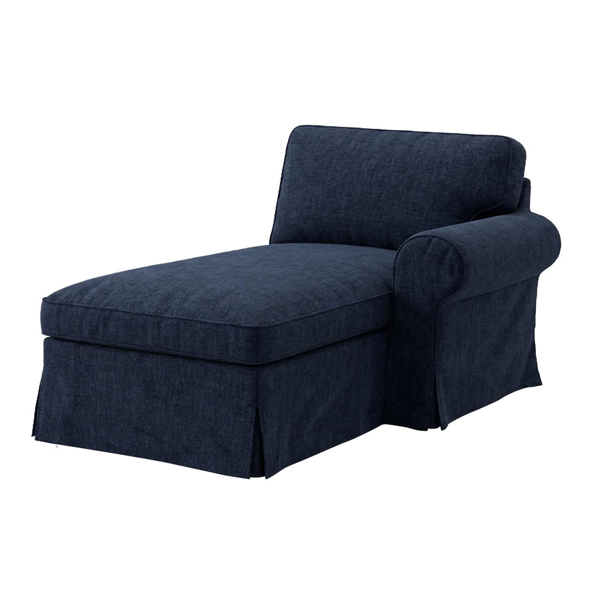 Funda EKTORP chaise longue con reposabrazos izquierdo-chenilla Midnight