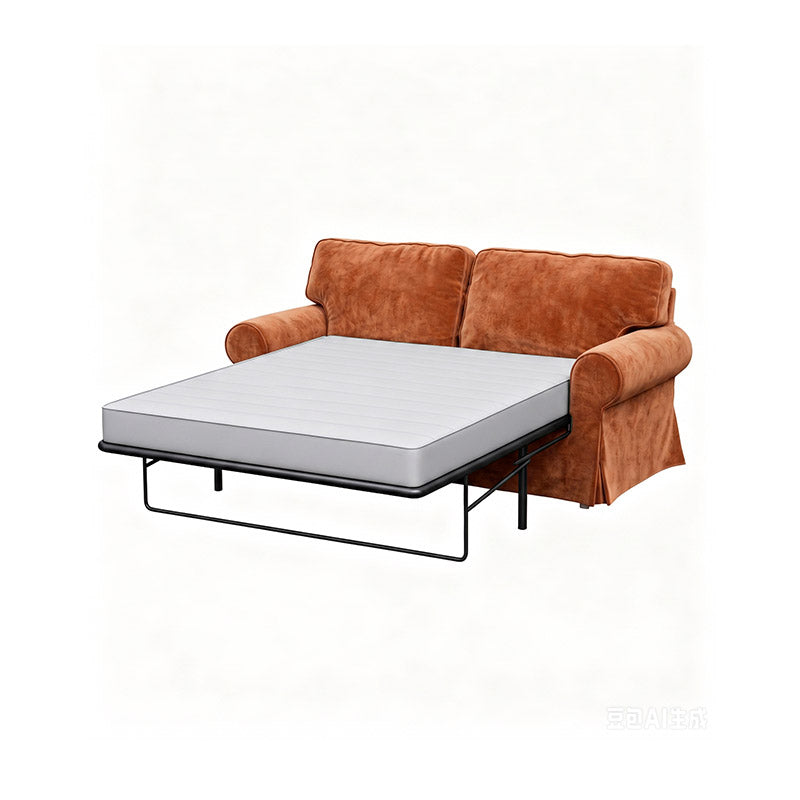 Funda de sofá cama EKTORP de 2 plazas - Chenilla terracota