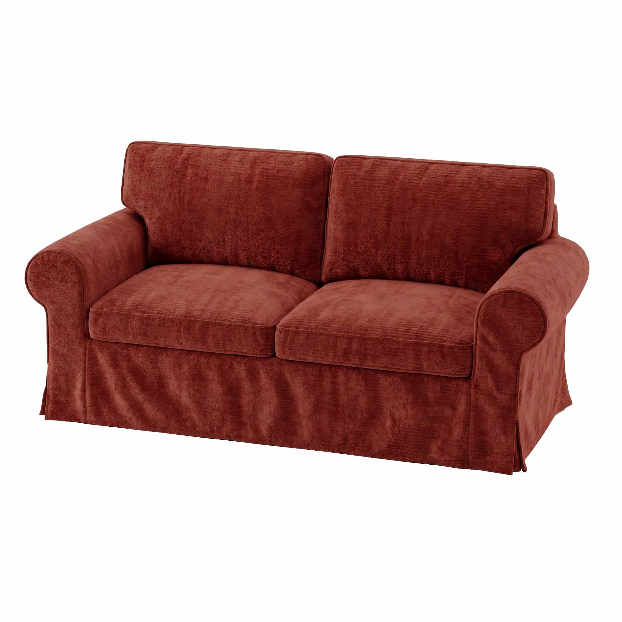 EKTORP Loveseat Cover-Chenille Burnt Brick