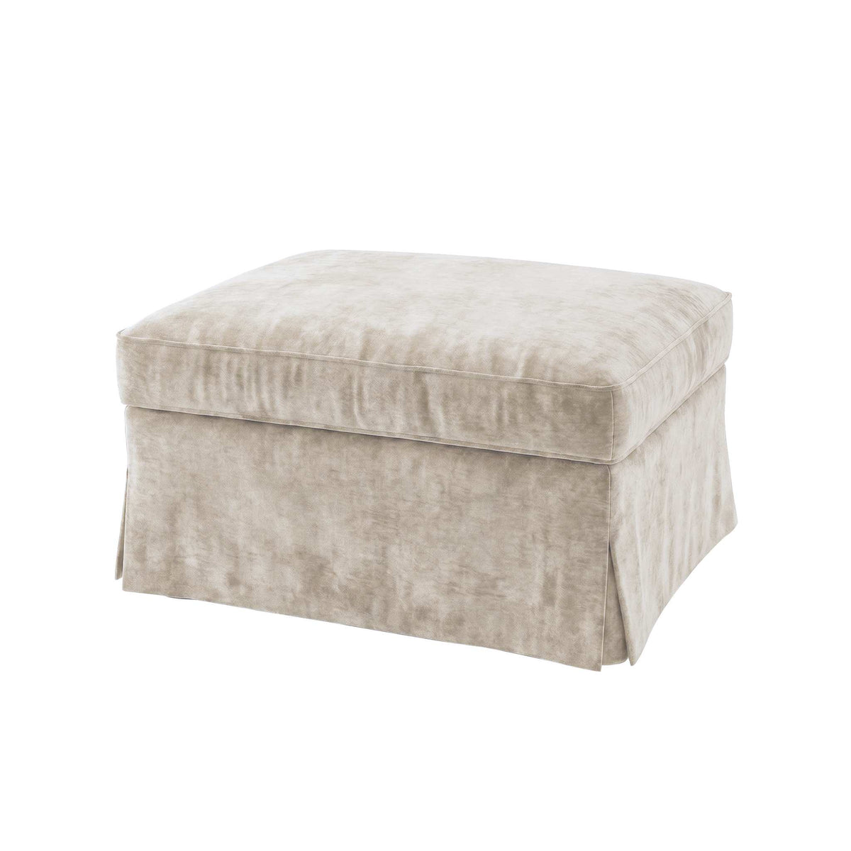 UPPLAND Footstool Cover-Chenille Buttermilk