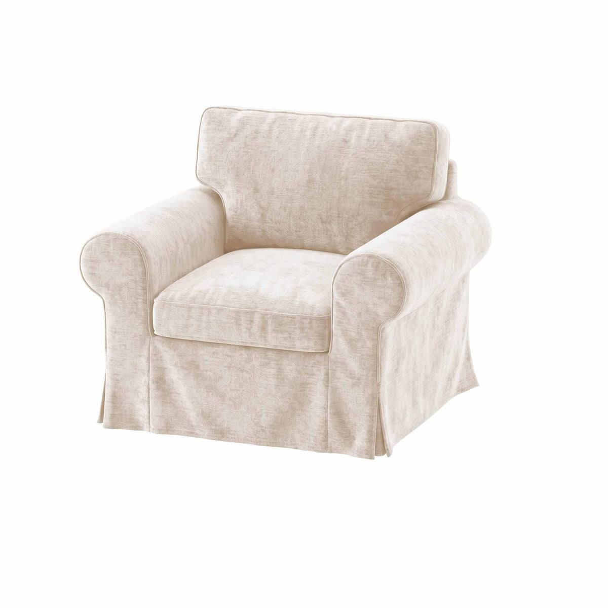 UPPLAND Armchair Cover-Chenille Buttermilk