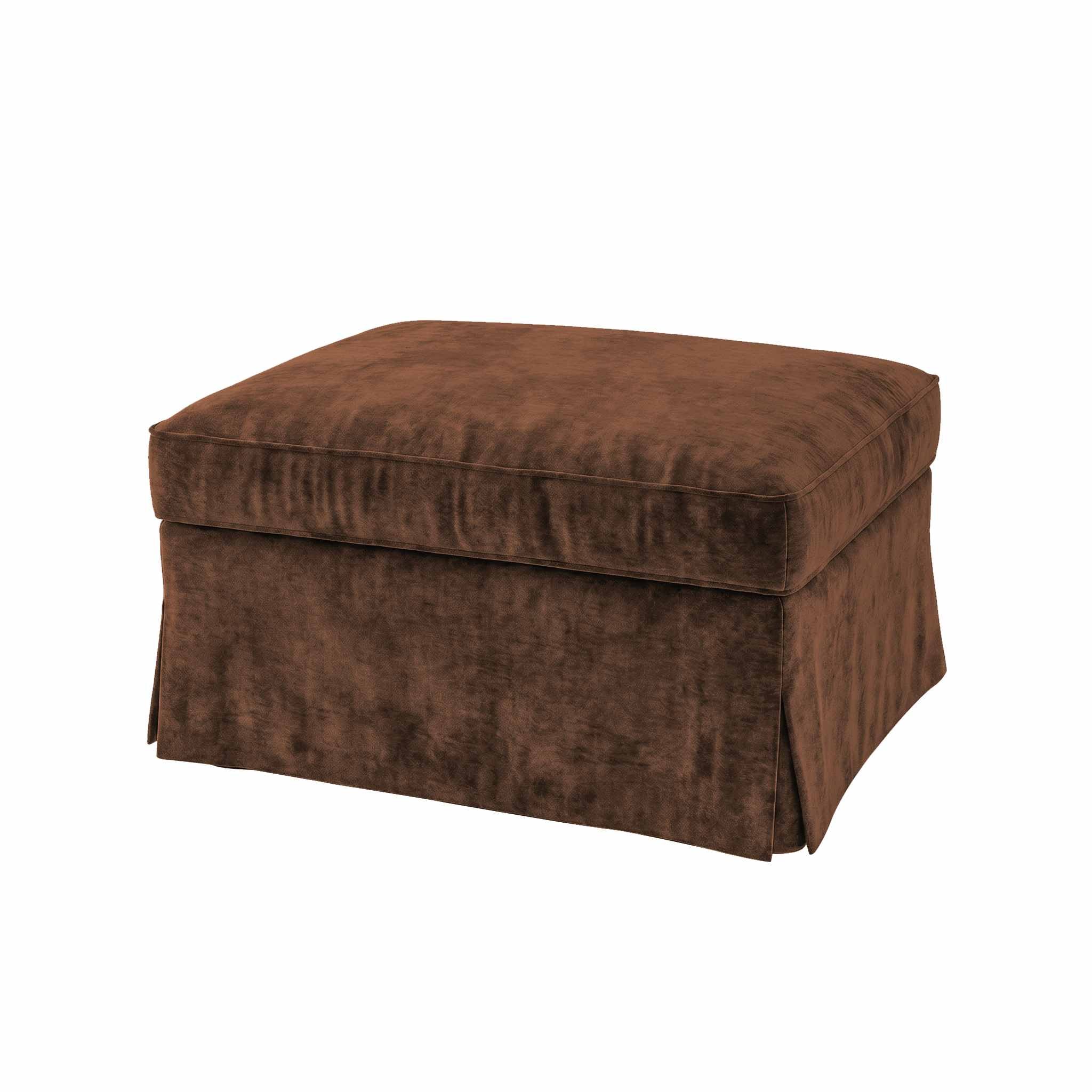 UPPLAND Footstool Cover-Chenille Chestnut