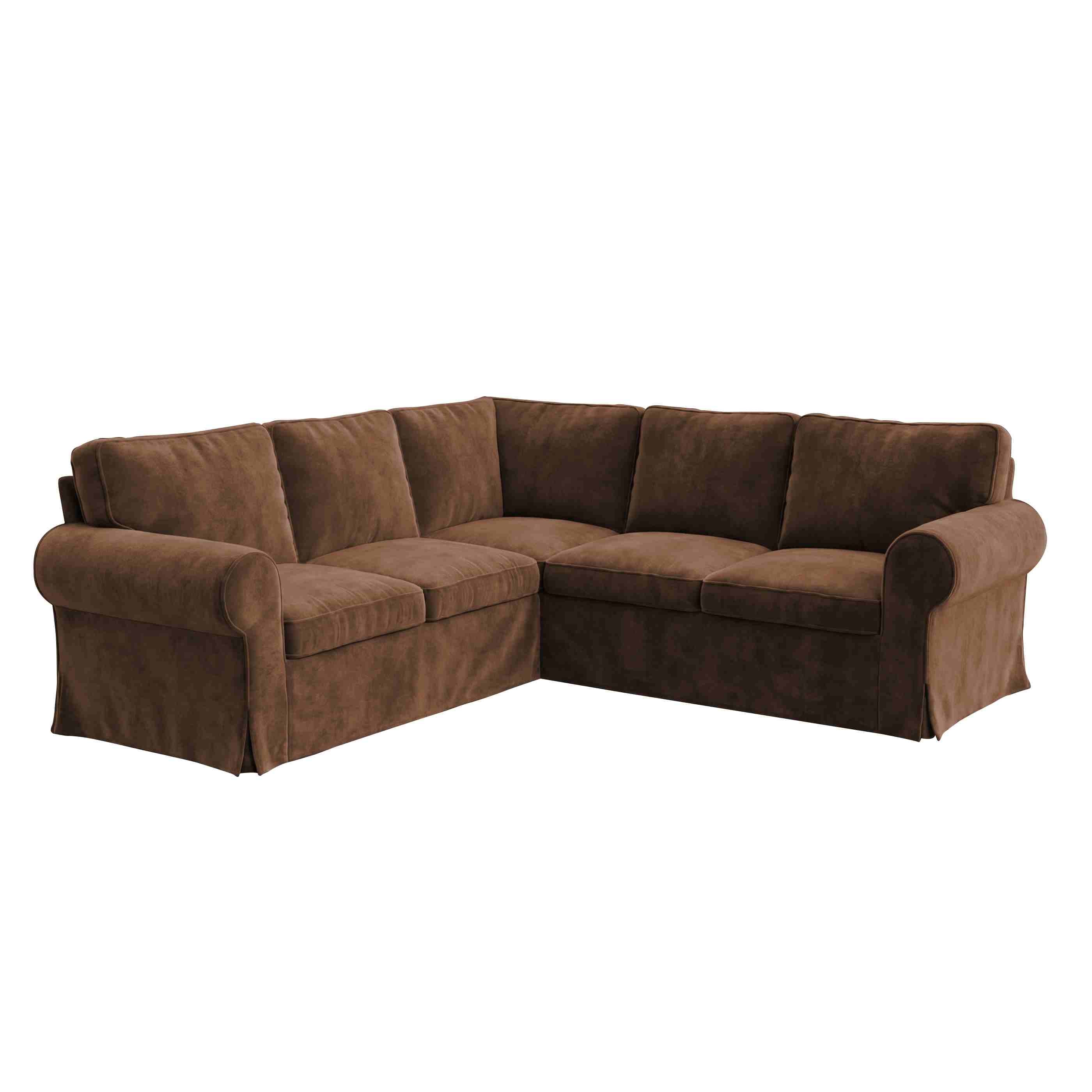 EKTORP 4-Seater Corner Sofa Cover-Chenille Chestnut